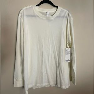 lululemon all yours long sleeve size 12 pale yellow